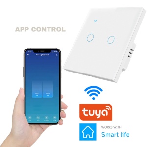 iUni 2F intelligens érintőkapcsoló, Wi-Fi, edzett üveg, LED - Img 12