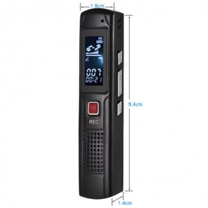 Kém mikrofon iUni SpyMic REP02, Professzionális hangrögzítő, 8GB, MP3 Player - Img 12