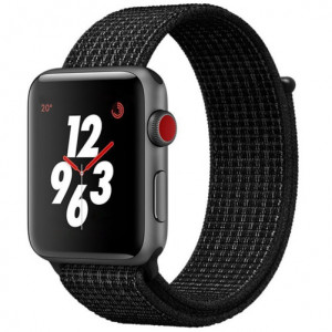 Apple Watch 1/2/3/4/5/6/7 szíj 40 mm iUni szövött heveder, Nylon Sport, Sötét Fekete - Img 2