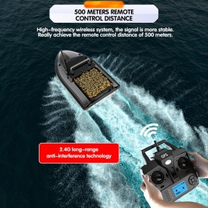 Etetőhajó iUni V060, GPS, 5200mAh, 500m, 1 Etető Rekesz, 2kg, 10km/h, 2.4GHz Távirányító - Img 5