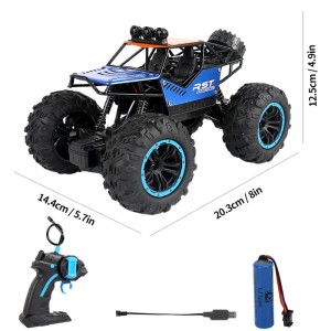 iUni YHC021 távirányítós autó, 1:18 méretarány, terepjáró mászóautó, 27MHz, kék - Img 12