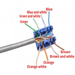 RJ45 internet aljzat, Cat6, biztonságos üvegkeret, iUni SD, Fekete - Img 5