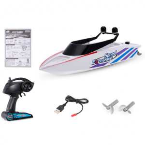 Távirányító csónak iUni RC Racing Boat Vízálló, 2.4Ghz frekvencia, Fehér - Img 11