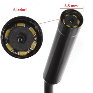 Autóvizsgáló Endoszkóp Kamera iUni EE10, Hossz 10 méter, USB, Vízálló - Img 7