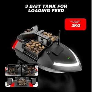 Etetőhajó iUni V801, 3 Etető Rekesz, 2kg, 500m, 12000mAh, 10km/h, 2.4GHz Távirányító - Img 8