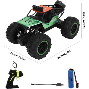 iUni YHC021 távirányítós autó, 1:18 méretarány, terepjáró mászóautó, 27MHz, zöld - Img 12