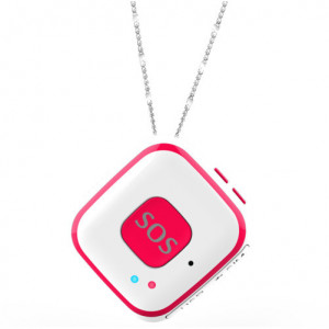 Mini GPS Tracker iUni V29, SOS, GPS+LBS+WIFI, Gyermekek és felnőttek, Rózsaszín - Img 7