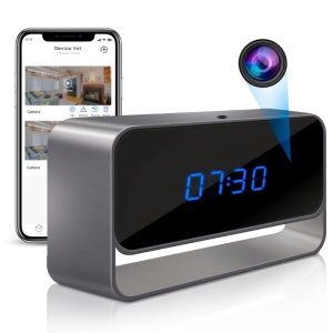 Óra SpyCam iUni IP27, 1080p Full HD Kém kamera, P2P, Vezeték nélküli, Éjszakai látás, Audió-Videó rögzítés, Mozgásérzékelő - Img 1