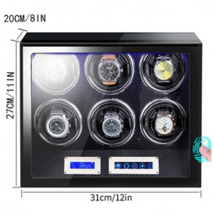 Óratartó doboz az ujjlenyomattal iUni, Luxury Watch Winder 6 Carbon - Img 6