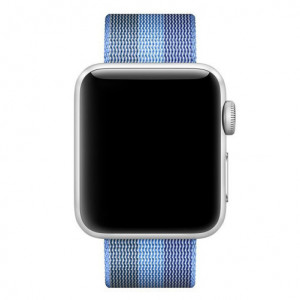 Apple Watch 1/2/3/4/5/6/7 szíj 40 mm iUni szövött heveder, Nylon, Kék - Img 7