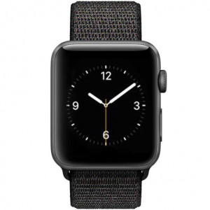 Apple Watch 1/2/3/4/5/6/7 szíj 40 mm iUni szövött heveder, Nylon Sport, Dark Fekete - Img 5