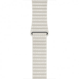 Apple Watch 1/2/3/4/5/6/7 szíj 42 mm iUni szerves bőr Fehér - Img 5