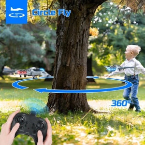 iUni E0-26 távirányítós repülőgép, Lopakodó bombázó repülőgép, 360°-os akrobatika, giroszkóp, ütésálló, LED lámpák, Kék - Img 5