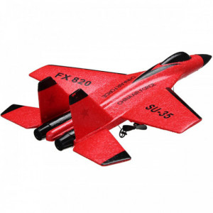 iUni FX820 távirányítós vadászrepülőgép, SU-35, Gyro, Crashworthy, Piros - Img 7
