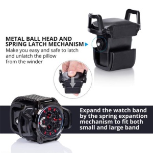Óratartó doboz iUni Luxury Watch Winder 12, Mahagóni-Fekete - Img 2