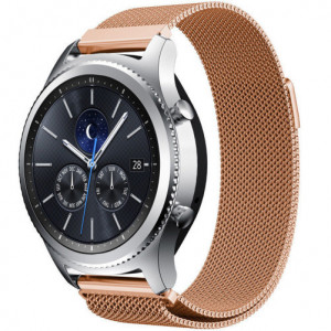 Samsung fém okosóra szíj, Gear S3 Rózsa Arany Milanese Loop, iUni 22 mm rozsdamentes acél - Img 8