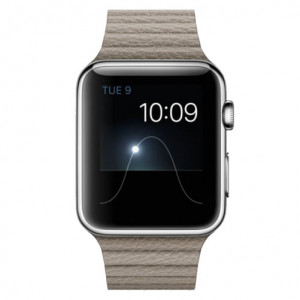 Apple Watch 1/2/3/4/5/6/7 szíj 42 mm iUni szerves bőr Khaki - Img 6