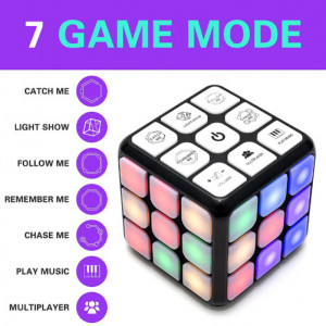 iUni 3002A Interaktív Rubik-kocka, 7 játékmód, többszínű LED-ek, többjátékos módok - Img 5