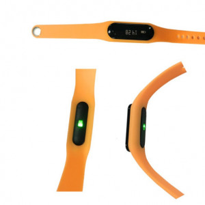 iUni Z6i fitness karkötő, 0,69 hüvelykes LCD, Bluetooth, aktivitás és alvás, Narancs - Img 4