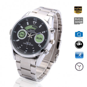 Karóra iUni SpyCam WP20, Full HD Kém kamera, Éjszakai látás, Audio-Videó, Fotó, Felvevő, 32GB - Img 3