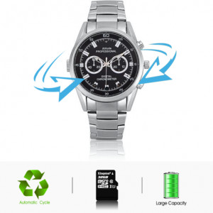 Karóra iUni SpyCam WP60, Full HD Kém kamera, Éjszakai látás, Audio-Videó, Fotó, Felvevő, 32GB - Img 6