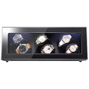 Óratartó doboz iUni Watch Winder 6, Carbon - Img 1