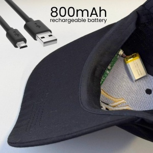 Rejtett kémkamera baseball sapkában, iUni H15, Wi-Fi, 32GB, Full HD, Audio-Video rögzítés, Fénykép, Fekete-Arany - Img 5