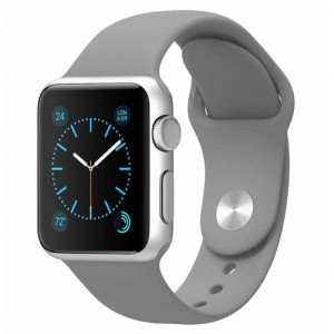 Apple Watch 1/2/3/4/5/6/7 szíj 42 mm szilikon iUni Szürke - Img 3