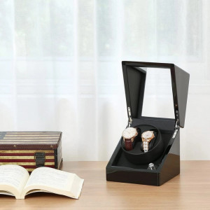 iUni automata óratekercselő doboz, 4 Programok, Watch Winder 2, Fekete - Img 9
