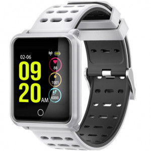 iUni M88 Plus Fitness karkötő, OLED kijelző, Bluetooth, lépésszámláló, értesítések, Android és iOS, Fehér - Img 2