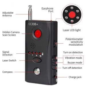 Kém kamera és Kém mikrofonok detektor iUni 308+ - Img 11