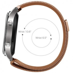 Samsung fém okosóra szíj, Gear S3 Rózsa Arany Milanese Loop, iUni 22 mm rozsdamentes acél - Img 6