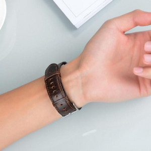 Samsung okosóra szíj, Gear S2 iUni 20 mm szerves bőr Sötétbarna - Img 3