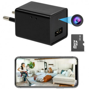 Töltő iUni SpyCam IP24, Full HD Kém kamera, Wi-Fi, P2P, Folyamatos áramellátás - Img 8