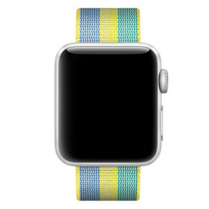 Apple Watch 1/2/3/4/5/6/7 szíj 42 mm iUni szövött heveder, nylon, Pollen - Img 4