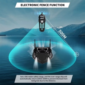 Etetőhajó iUni V803 PRO, GPS, Szonár Fish Finder, 12000mAh, 4 Etető Rekesz, 3kg, 500m, 15km/h - Img 9