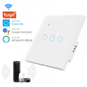 iUni 3F intelligens érintőkapcsoló, Vezeték nélküli, Biztonsági üveg, LED - Img 7