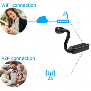 iUni W11 kémkamera, Wi-Fi, Full HD nézet, mozgásérzékelő, éjszakai látás - Img 10