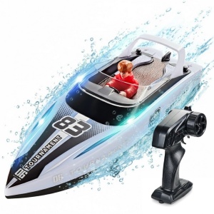 Távirányítós csónak iUni HJ821, RC nagysebességű csónak, sebesség 15 km/h, 2.4GHz, fehér