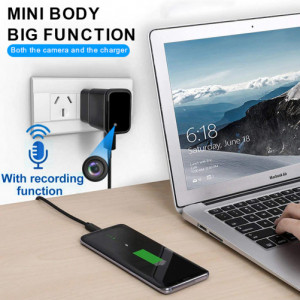 USB Töltő iUni IP1000 Kémkamerával, 4K Nézet, Wi-Fi, Audio-Video, P2P - Img 6