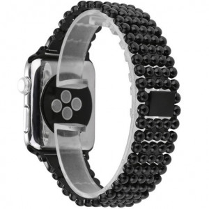 Apple Watch 1/2/3/4/5/6/7 44 mm rozsdamentes acél szíj iUni Luxury Fekete - Img 1
