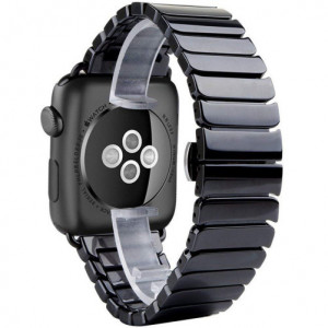 Apple Watch 1/2/3/4/5/6/7 szíj 40 mm iUni kerámia öv, Fekete - Img 6