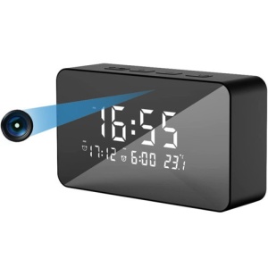 Asztali óra Kémkamerával iUni IP61, Full HD, Wi-Fi, microSD-kártyahely, Éjjellátó, Beltéri hőmérő - Img 12