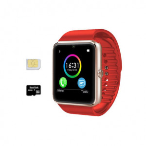 iUni GT08s Plus okosóra telefonnal, Bluetooth, 1.54 hüvelyk, Piros - Img 6