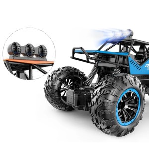 iUni YHC021 távirányítós autó, 1:18 méretarány, terepjáró mászóautó, 27MHz, kék - Img 8