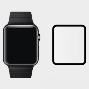 Képernyővédő fólia iUni Smartwatch Apple Watch 38mm 3D edzett üveg Fekete - Img 6