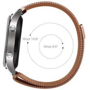 Samsung fém okosóra szíj, Gear S3 Rózsa Arany Milanese Loop, iUni 22 mm rozsdamentes acél - Img 10