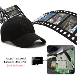 Sapka rejtett Kémkamera iUni H15, Wi-Fi, Full HD, Audio-Video felvétel, fotó, fényképezés - Img 3