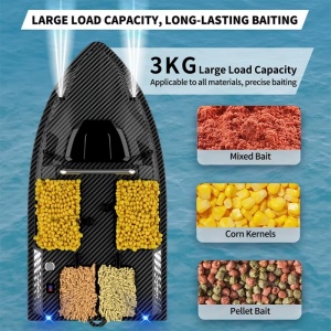 Etetőhajó iUni V803 PRO, GPS, Szonár Fish Finder, 12000mAh, 4 Etető Rekesz, 3kg, 500m, 15km/h - Img 11
