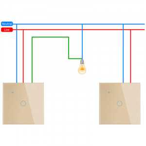 iUni 1F intelligens érintőkapcsoló létra/keresztfej, Wi-Fi, Biztonsági üveg, LED, Arany - Img 10